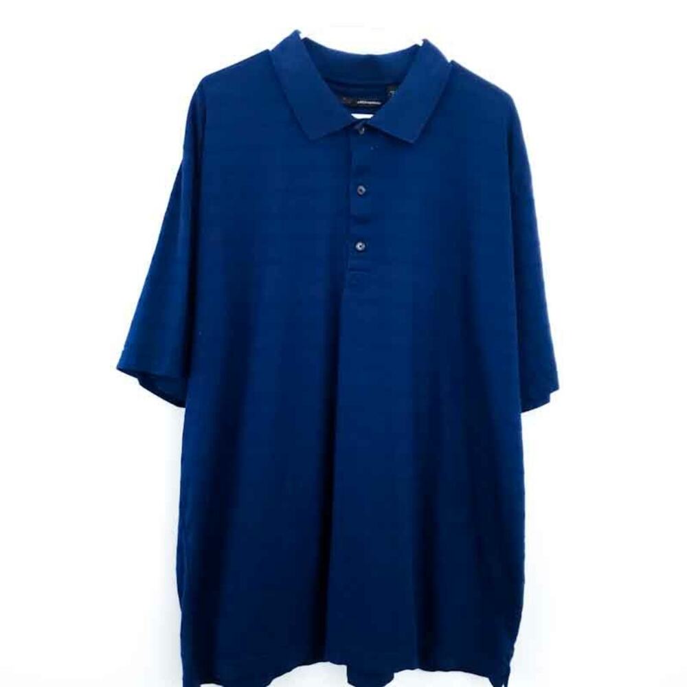 Greg Norman Polo Navy Blue Shirt XXL Golf Shirt Short Sleeve Collared Excellent